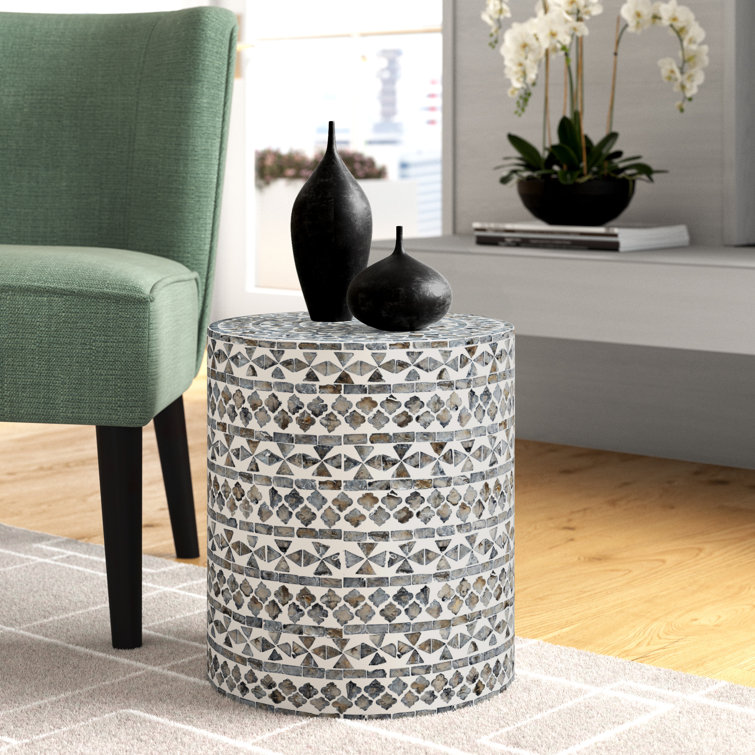 Dakota Fields 16'' Tall Drum End Table & Reviews Wayfair